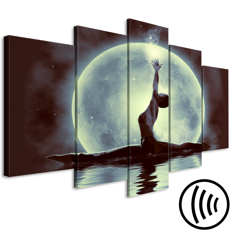 Canvas Print Lunar dance - a ballerina against the background of moon 122774 additionalImage 6
