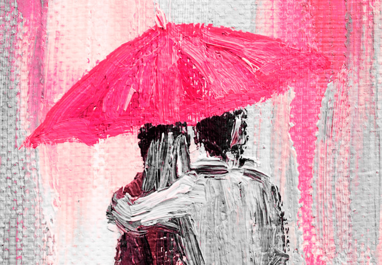 Canvas Art Print Umbrella in Love (1 Part) Wide Pink 123074 additionalImage 5