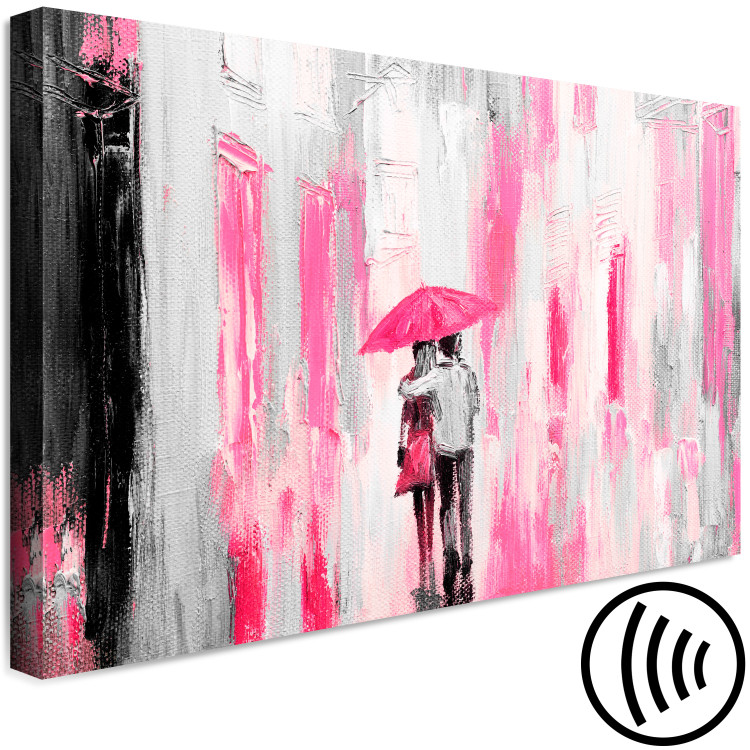 Canvas Art Print Umbrella in Love (1 Part) Wide Pink 123074 additionalImage 6