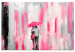 Canvas Art Print Umbrella in Love (1 Part) Wide Pink 123074
