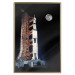Poster Destination - illuminated rocket in a docking station against the moon backdrop 123174 additionalThumb 16