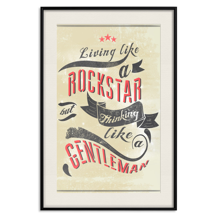 Poster Rockstar - English captions on sandy retro-style background 123574 additionalImage 18
