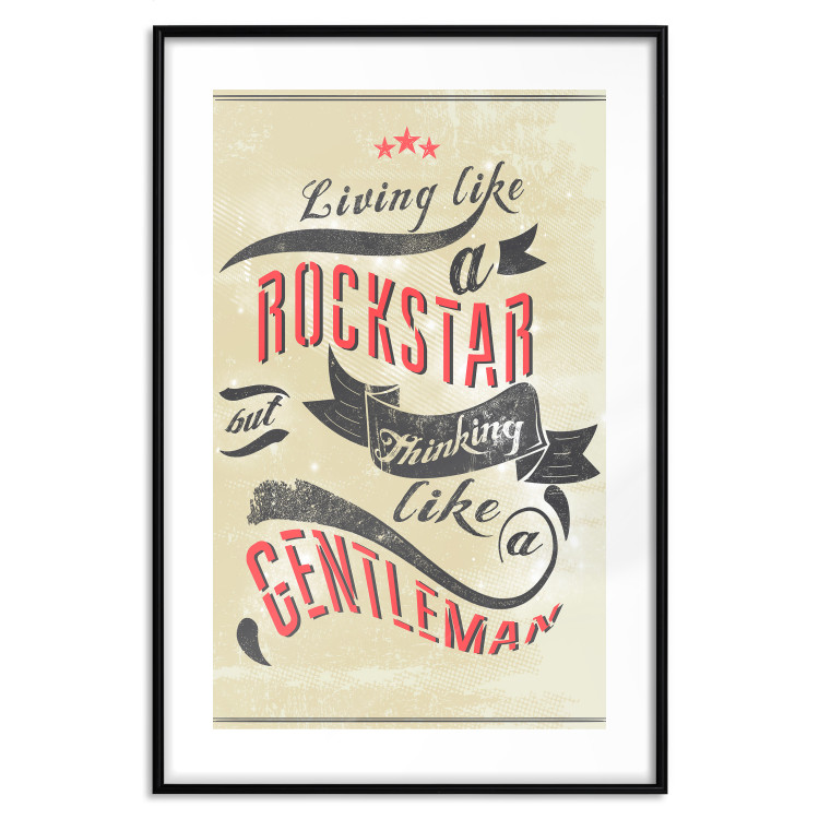 Poster Rockstar - English captions on sandy retro-style background 123574 additionalImage 15