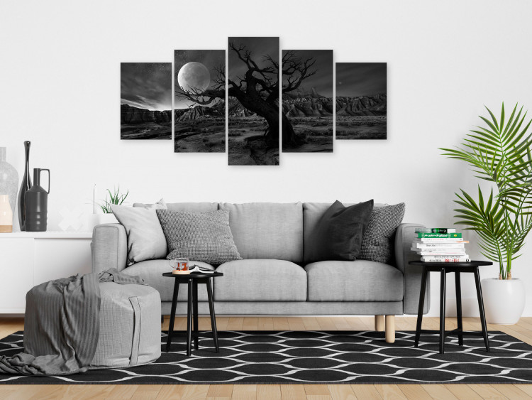Canvas Print Twilight Time (5 Parts) Wide Grey 123674 additionalImage 3