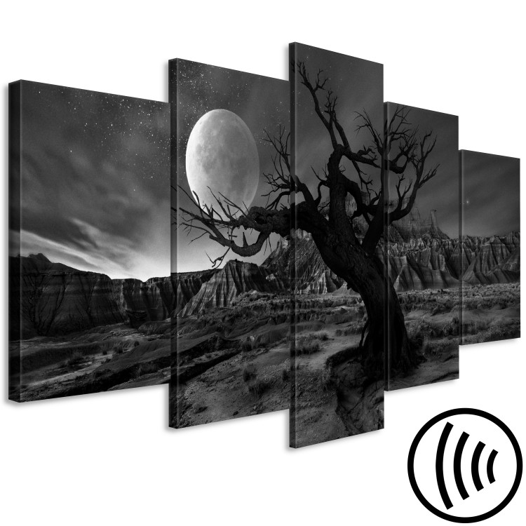 Canvas Print Twilight Time (5 Parts) Wide Grey 123674 additionalImage 6