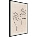 Wall Poster Always Together - abstract line art of hands on light fabric texture 123774 additionalThumb 13