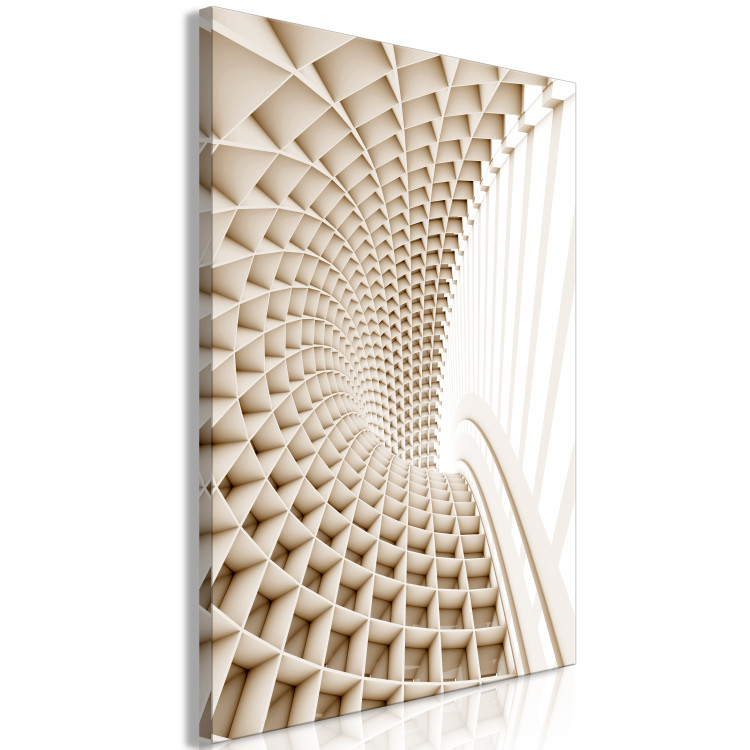 Canvas Art Print 3D tunnel - an abstract architectural motif in bright colours 123874 additionalImage 2