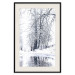 Wall Poster December - winter tree landscape on the road in black and white 124474 additionalThumb 18