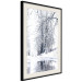 Wall Poster December - winter tree landscape on the road in black and white 124474 additionalThumb 3