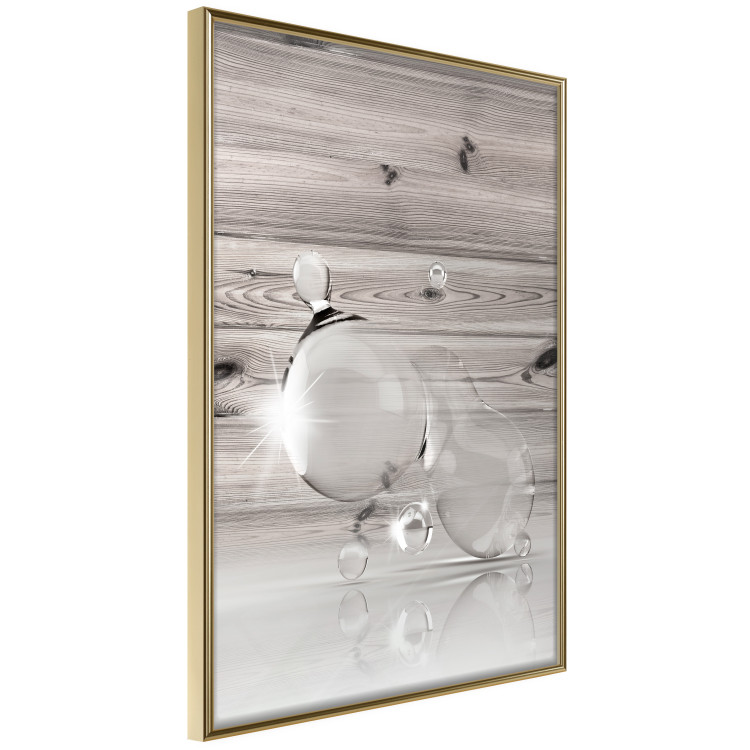 Poster Trapped Dreams - abstract glass spheres on wooden texture background 124974 additionalImage 12