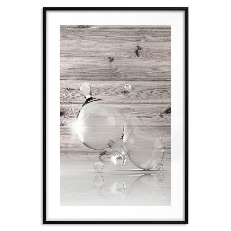 Poster Trapped Dreams - abstract glass spheres on wooden texture background 124974 additionalImage 17