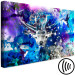 Canvas Blue Deer (1-part) wide - futuristic forest abstraction 127474 additionalThumb 6