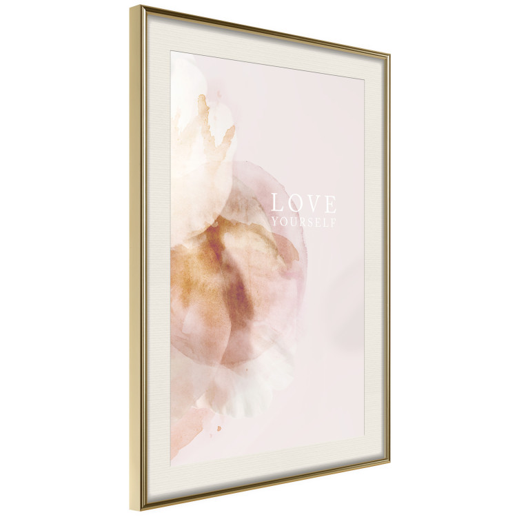 Wall Poster Love Yourself - English inscription on pastel pink background 127874 additionalImage 2