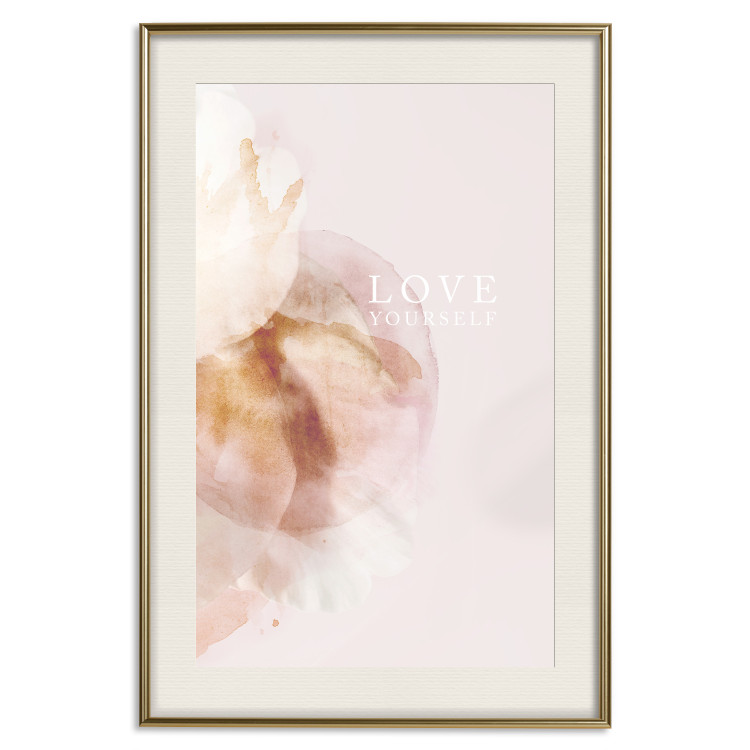 Wall Poster Love Yourself - English inscription on pastel pink background 127874 additionalImage 20
