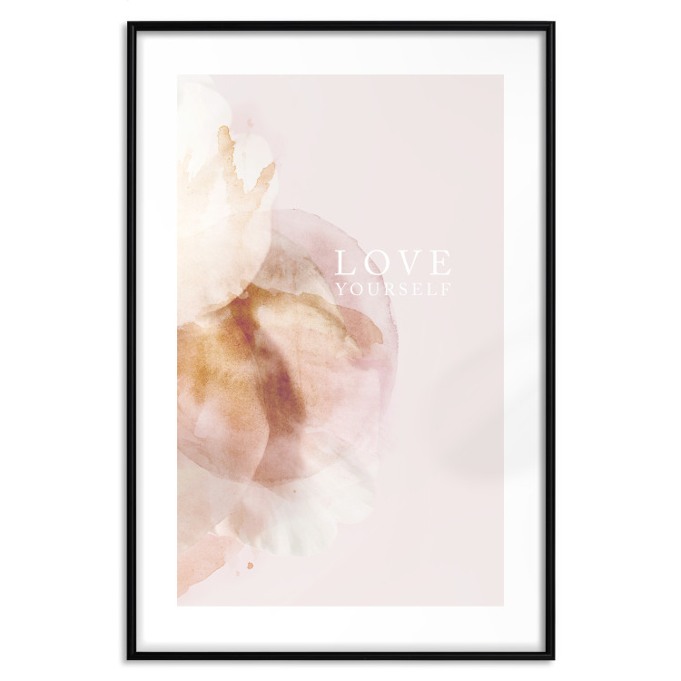 Wall Poster Love Yourself - English inscription on pastel pink background 127874 additionalImage 18