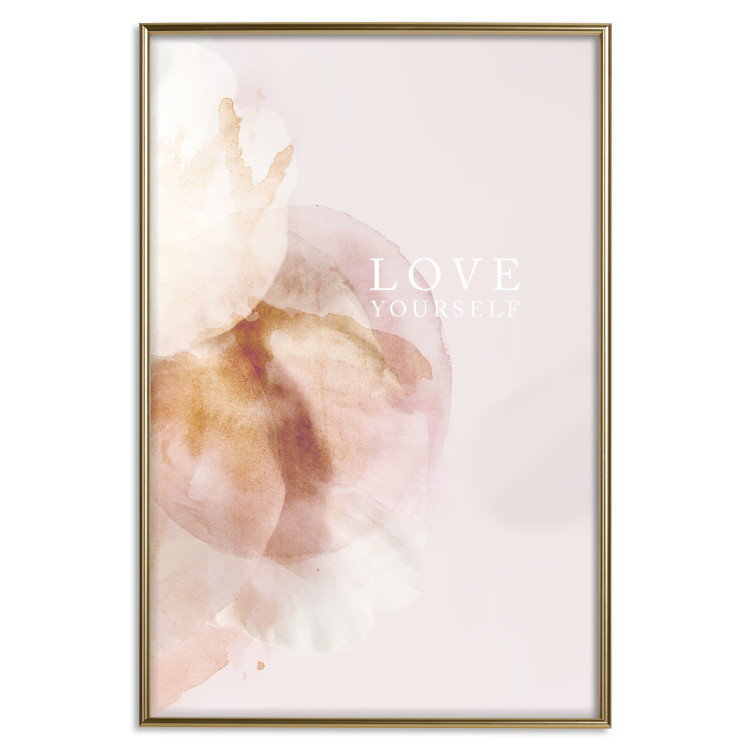 Wall Poster Love Yourself - English inscription on pastel pink background 127874 additionalImage 17