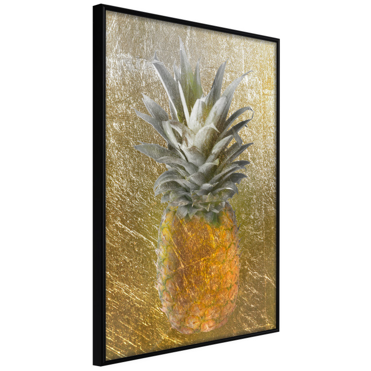 Poster Forbidden Fruit - composition of tropical fruit on golden texture 128074 additionalImage 11