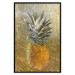 Poster Forbidden Fruit - composition of tropical fruit on golden texture 128074 additionalThumb 16