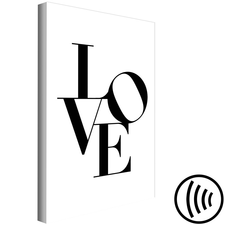 Canvas Twisted Love (1-part) vertical - black English inscription 129574 additionalImage 6