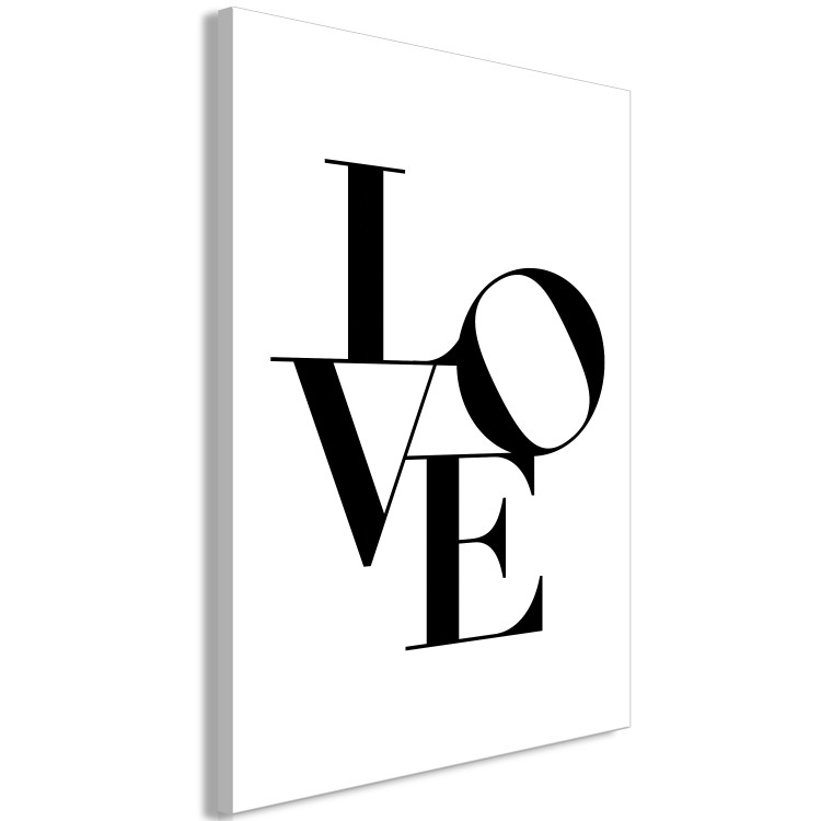 Canvas Twisted Love (1-part) vertical - black English inscription 129574 additionalImage 2