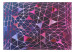 Photo Wallpaper Geometric grid - a combination of triangles in shades of purple and pink 130474 additionalThumb 1