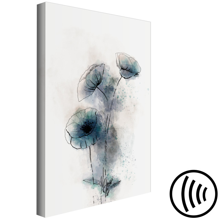 Canvas Blue Poppies (1-piece) Vertical - abstract blue poppies 131974 additionalImage 6