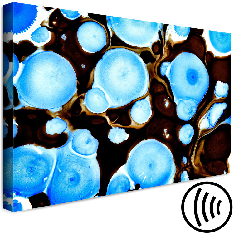 Canvas Print Bio shapes - abstraction in illuminated blue and dark bronze 134674 additionalImage 6
