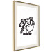 Wall Poster Happy Cow - black small and cute animal on a solid white background 135174 additionalThumb 19