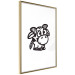 Wall Poster Happy Cow - black small and cute animal on a solid white background 135174 additionalThumb 14