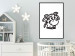 Wall Poster Happy Cow - black small and cute animal on a solid white background 135174 additionalThumb 17