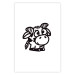 Wall Poster Happy Cow - black small and cute animal on a solid white background 135174 additionalThumb 7
