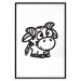 Wall Poster Happy Cow - black small and cute animal on a solid white background 135174 additionalThumb 6