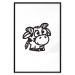 Wall Poster Happy Cow - black small and cute animal on a solid white background 135174 additionalThumb 5