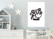 Wall Poster Happy Cow - black small and cute animal on a solid white background 135174 additionalThumb 18