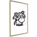 Wall Poster Happy Cow - black small and cute animal on a solid white background 135174 additionalThumb 23