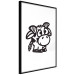 Wall Poster Happy Cow - black small and cute animal on a solid white background 135174 additionalThumb 24