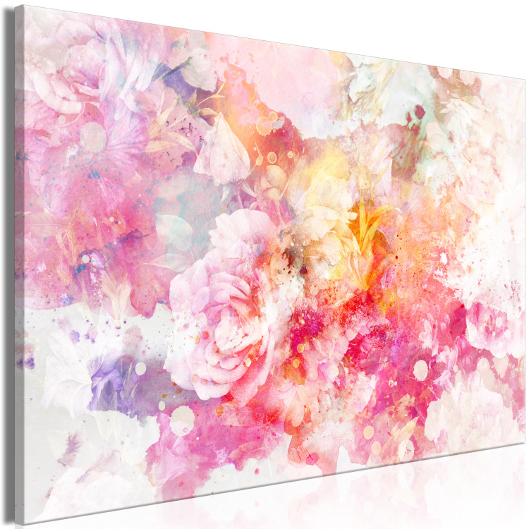 Canvas Flower Explosion (1-piece) Wide - pink flower abstraction 135674 additionalImage 2