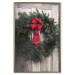 Poster Christmas Wreath - round spruce decoration hung on the door 137974 additionalThumb 4