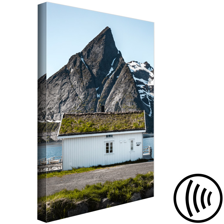 Canvas Cottage under the Rock (1-piece) Vertical - landscape with house against mountain backdrop 138774 additionalImage 6