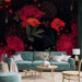Wall Mural Nature - energetic composition of colourful flowers on a black background 143174