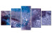 Canvas Art Print Purple Garden (5-part) - Dandelion Detail with Purple Hue 144574