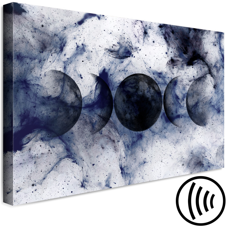 Canvas Black Planets (1-piece) - abstraction in white-navy space 145274 additionalImage 6