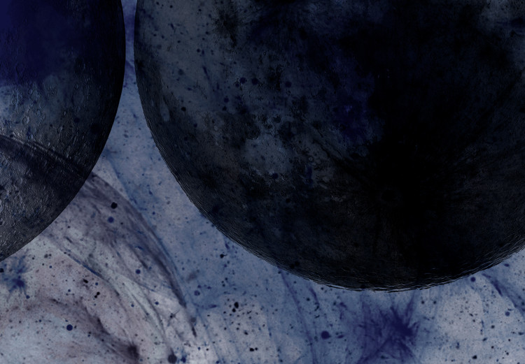 Canvas Black Planets (1-piece) - abstraction in white-navy space 145274 additionalImage 4