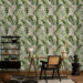 Wallpaper In an Exotic Thicket - Large Intertwined Green Leaves 149874 additionalThumb 5
