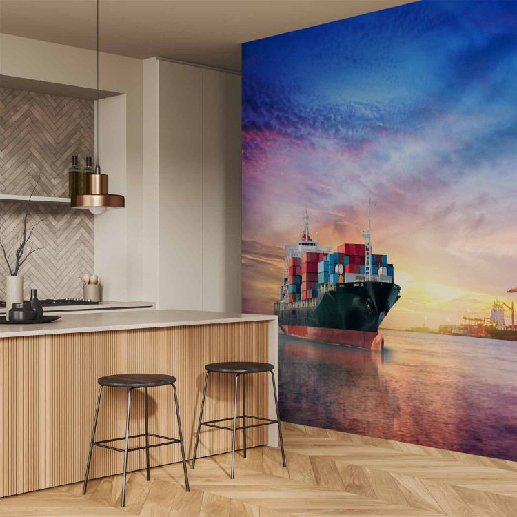 Wall Mural Maritime Transport - International Flow on the Ocean at Dusk 150974 additionalImage 7