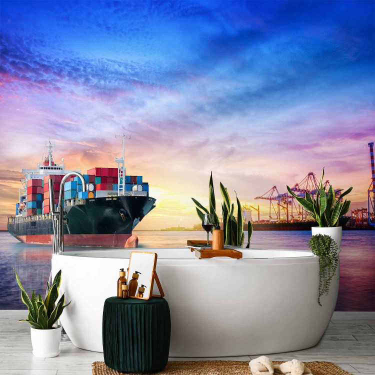 Wall Mural Maritime Transport - International Flow on the Ocean at Dusk 150974 additionalImage 8