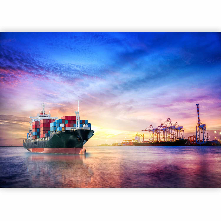 Wall Mural Maritime Transport - International Flow on the Ocean at Dusk 150974 additionalImage 1