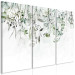 Canvas Watercolor Nature - Green Leaves and Flowers on a White Background 151774 additionalThumb 2