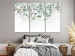 Canvas Watercolor Nature - Green Leaves and Flowers on a White Background 151774 additionalThumb 3