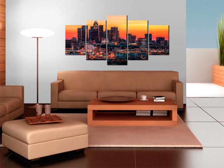 Canvas Art Print Summer evening in Los Angeles 50574 additionalImage 3